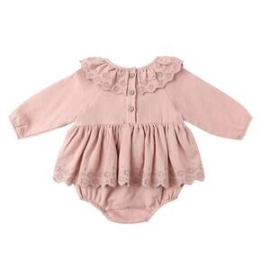 NEW RYLEE + CRU girls thalia romper in rose